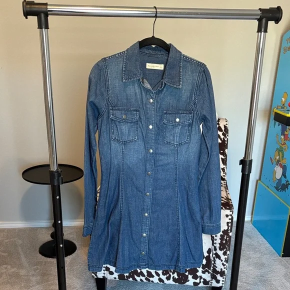 Abercrombie & Fitch Denim Shirt Dress - Picture 1 of 13